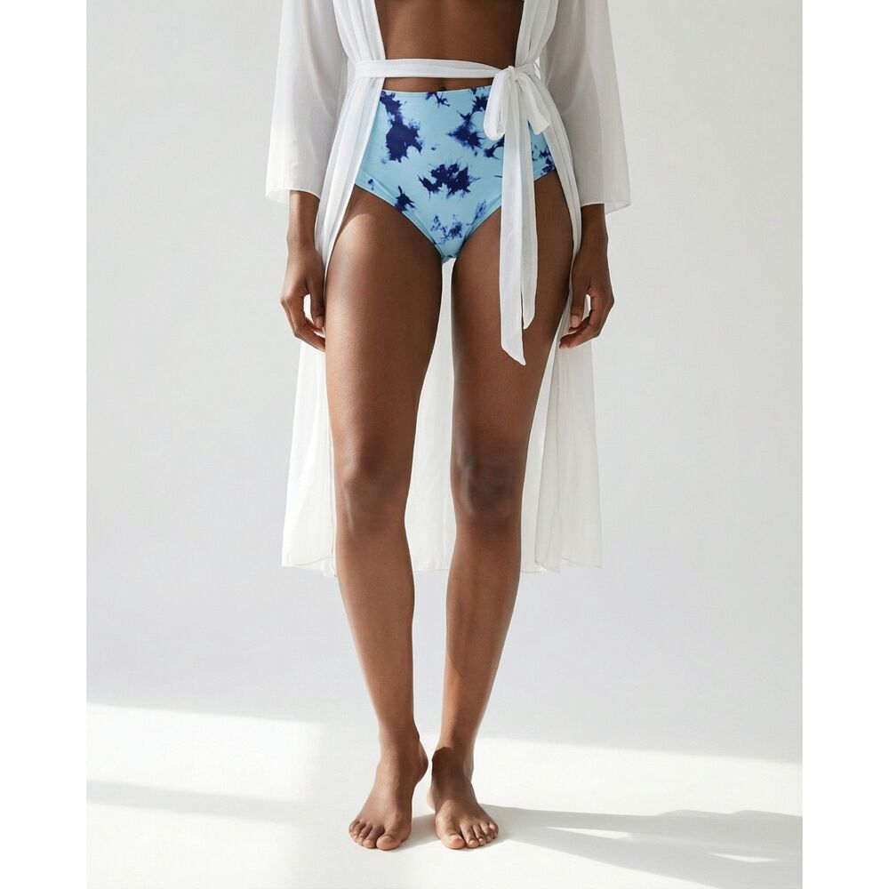 SHEIN Light Blue and Navy Swimwear
